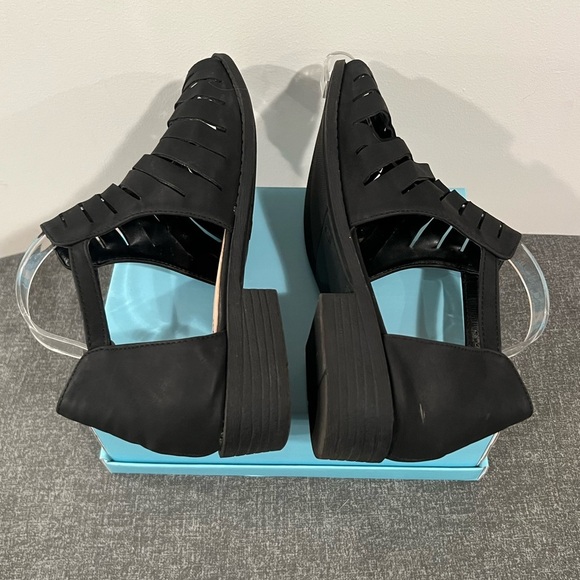 BELLA Black suede Women's block heel Sandals/size 8 - Picture 14 of 16